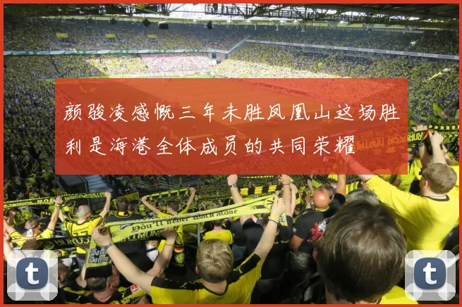 颜骏凌感慨三年未胜凤凰山这场胜利是海港全体成员的共同荣耀